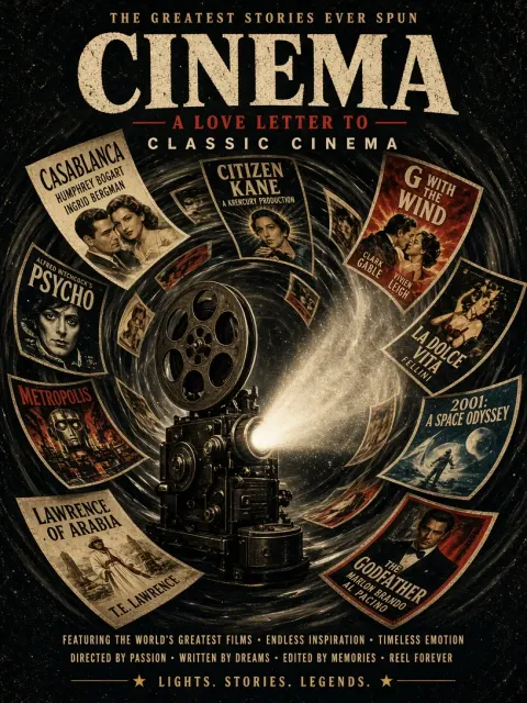 Vintage Projector Spiraling Posters