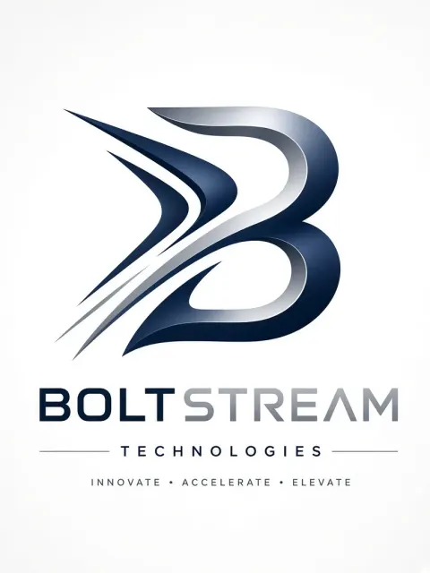 Technology image example: Streamlined Metallic Letter B Tech Logo