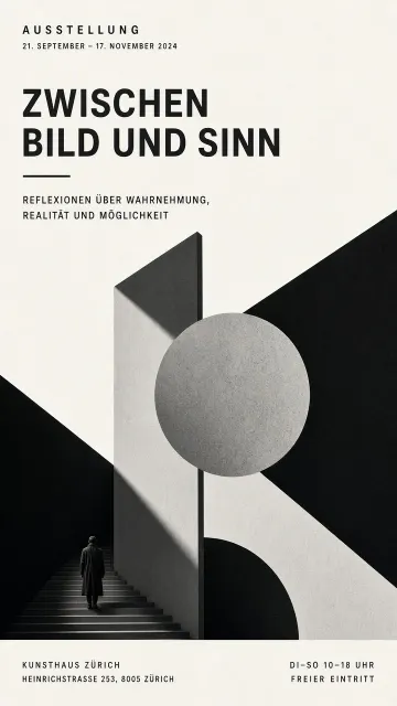 Bauhaus Minimalist Monochrome Philosophical Poster