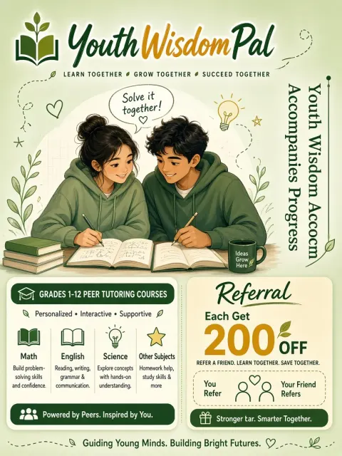 Brand Design image example: Youth Peer Tutoring Educational Brand Poster