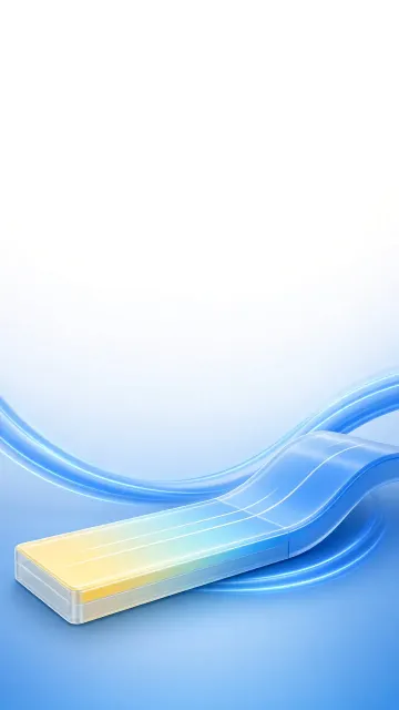PPT Template image example: Frosted Glass 3D Tech Presentation Background