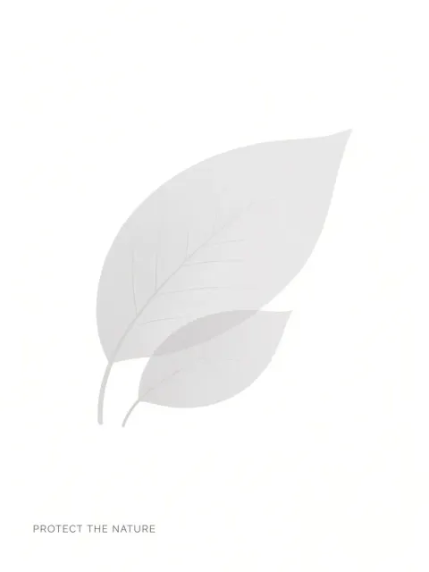 Flora & Botanicals image example: Minimalist Nature Conservation Silhouette Poster