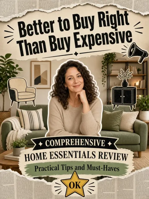 Home Decor image example: Newspaper Collage Home Essentials Review Poster