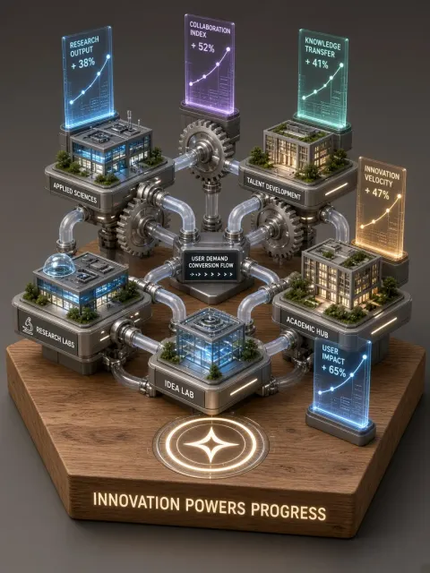 Parametric 3D Architecture Corporate Infographic