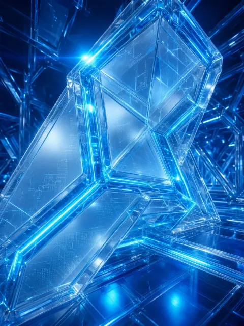 Holographic image example: Futuristic Translucent Cyber Glow Visual Enhancement