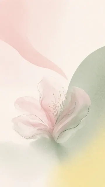 Minimalist Gradient Floral Art Poster