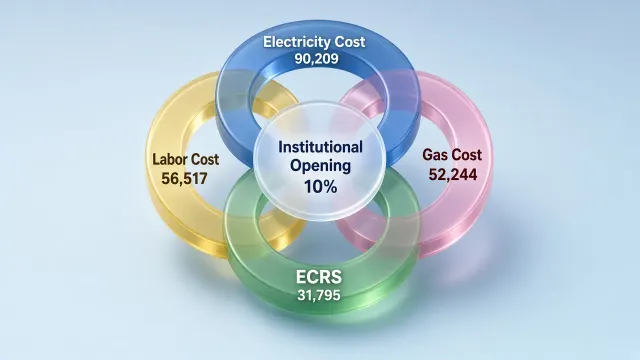 Cost Reduction Model Frosted Glass Ring Infographic