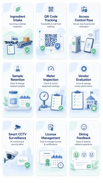 UI Interface image example: Industrial Smart Operations Flat Vector Icon Set