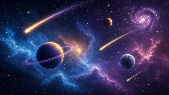 Dreamy Cosmic Galaxy Desktop Wallpaper