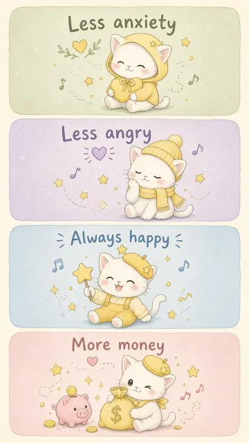 Pastel Healing White Kitten Phone Wallpaper