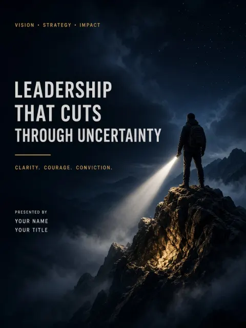 Atmospheric Lighting image example: Inspirational Summit Beacon Business Presentation Cover