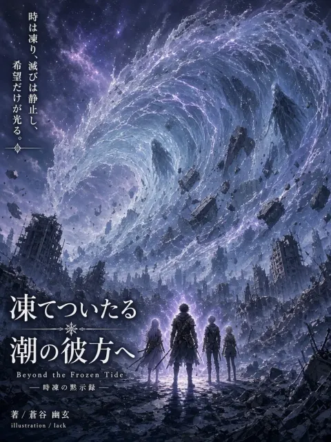 Novel Cover image example: Surreal Energy Wave and City Ruins Novel Cover