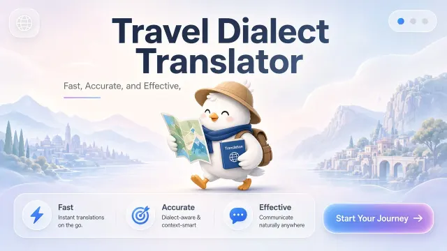 Glassmorphism Travel Translation App Onboarding Screen