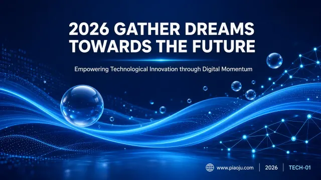 Symmetrical Centered image example: Corporate Tech Summit Fluid Gradient Exhibition Backdrop
