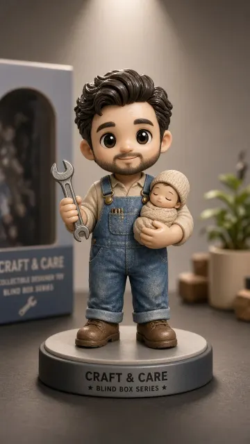 Toy Design image example: Chibi Father Designer Toy Blind Box Figure