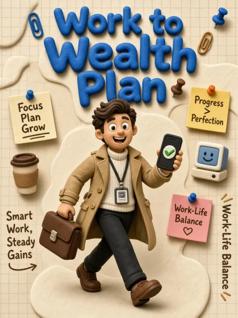 Office Life image example: 3D Clay Cartoon Office Worker Motivational Poster