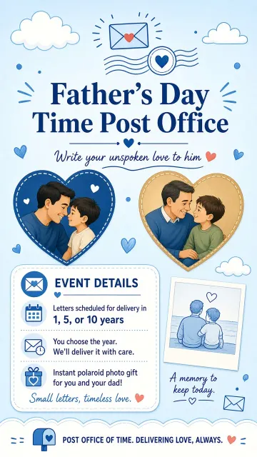 Clean Layout image example: Father's Day Time Capsule Post Office Poster