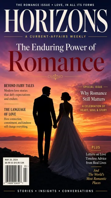 Magazine Cover Sunset Wedding Silhouette Poster
