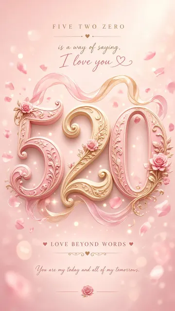 Romantic image example: Romantic Typographic Valentine's Day Number Art Poster