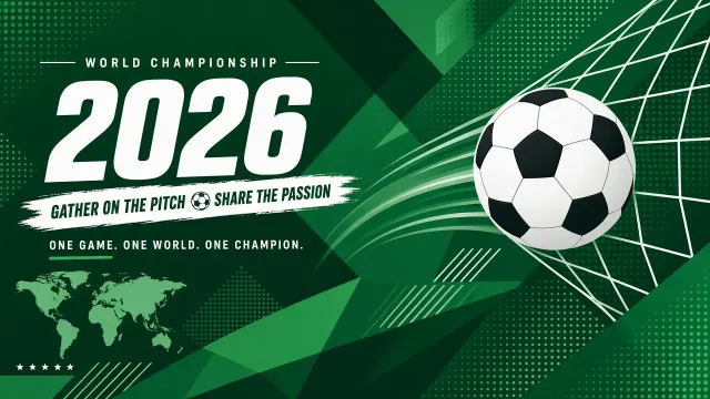 Flat Vector Pop Art Soccer Championship Poster