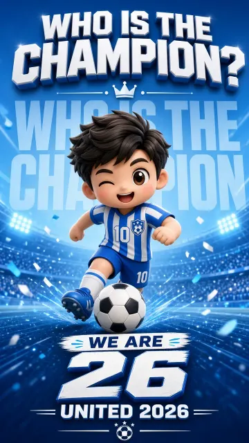 Dynamic Energy image example: Chibi 3D Cartoon Soccer Champion Poster