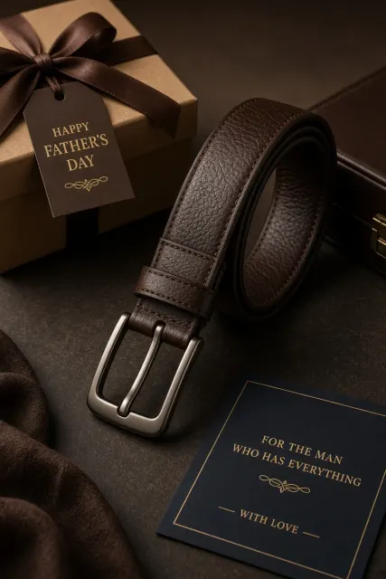 Muted Palette image example: Luxury Men's Leather Belt Still Life Product Photography