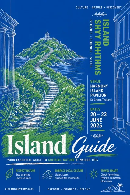 Minimalist image example: Minimalist Line Art Island Guide Poster