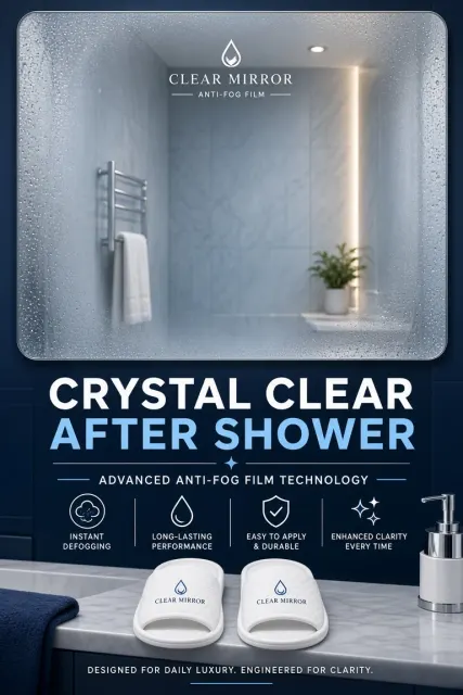 Hard Light image example: Anti-Fog Bathroom Mirror E-Commerce Cover