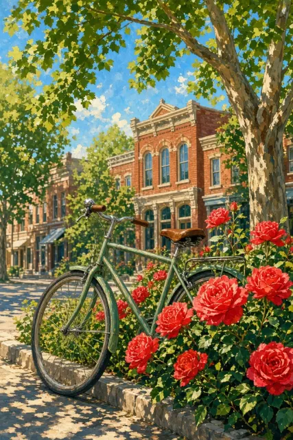 Impressionist Early Summer City Street