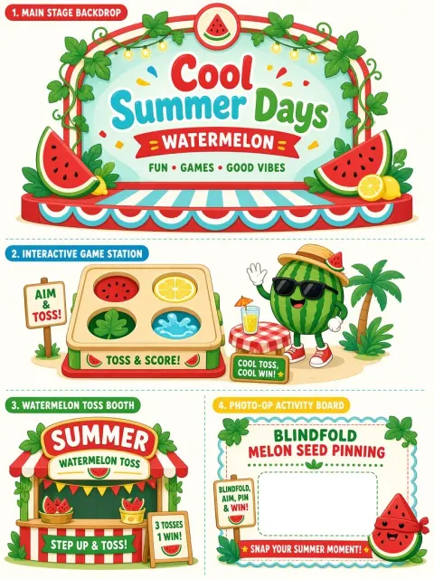 Fresh and Crisp image example: Watermelon Summer Event Kit and Props