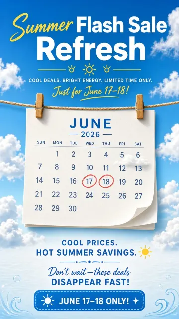 Natural Landscape image example: Summer Flash Sale Sky Calendar Poster
