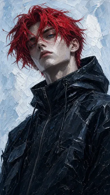 Cool Red-Haired Guy Edgy Portrait