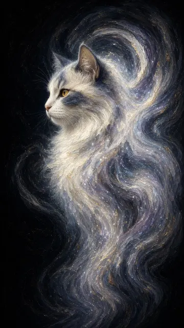 Impressionist Ethereal Particle Ragdoll Cat