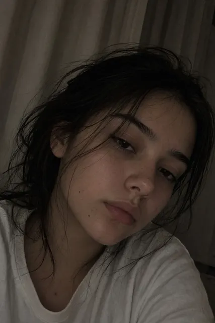 Selfie image example: Dim Room Front Camera Candid Portrait