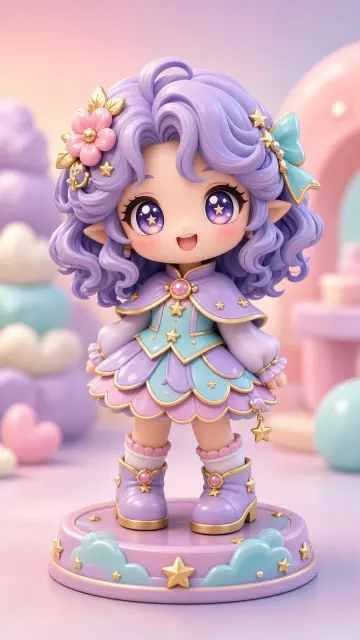Chibi 3D Blind Box Toy Render