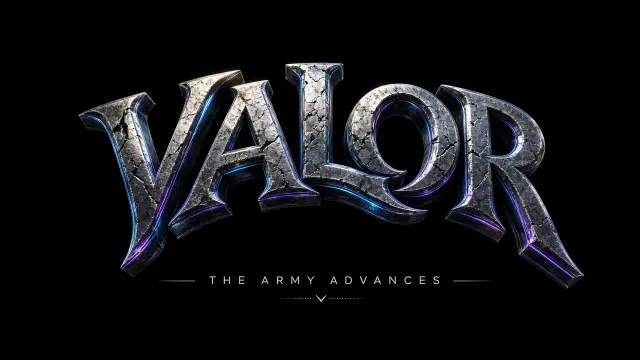 Metallic image example: Ignite the Battle Spirit 3D Metallic Typography