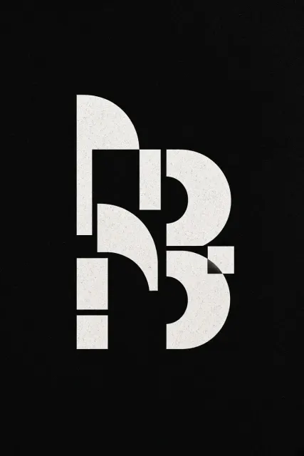 Abstract Geometric image example: Mid-Century Modern Geometric Typography Logo