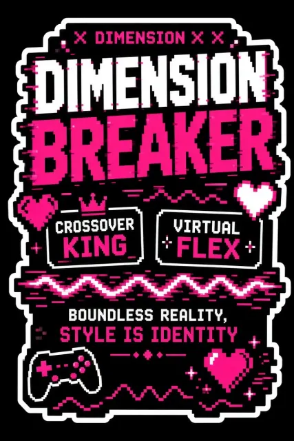 Line Sketch image example: Pixel Art Dimension Crossover Typography Poster