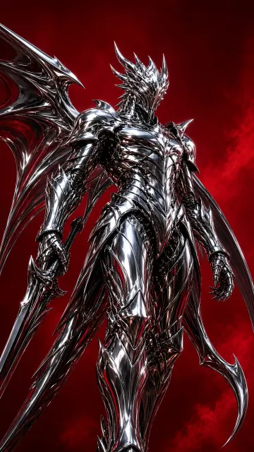 Chrome Dragon Knight Concept Illustration
