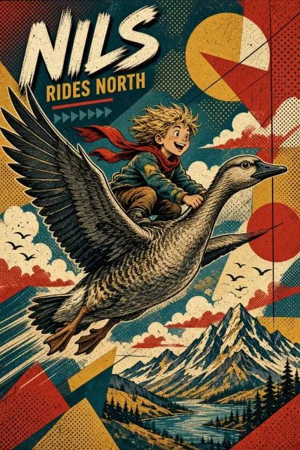 Doodle image example: Nils' Wonderful Journey Doodle Poster