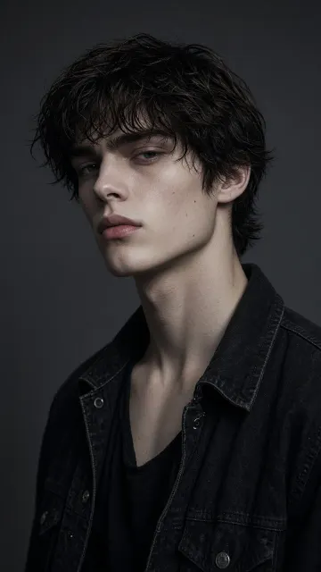 Male Model image example: Edgy Rugged Young Man Portrait
