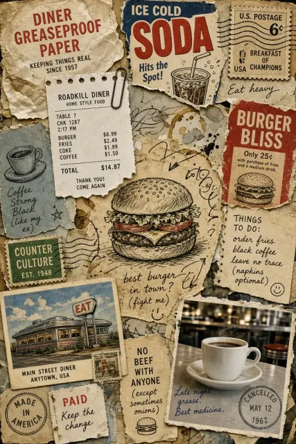 Mixed Media Fast Food Story Collage