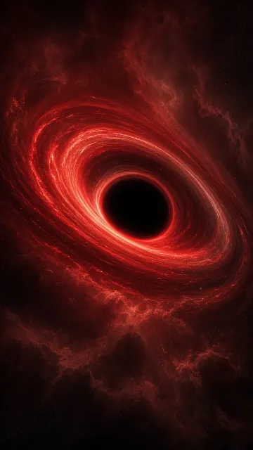Space image example: Cinematic Red Black Hole Sci-Fi Render