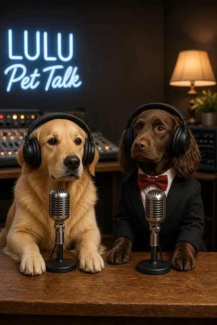 Podcast Studio image example: Late Night Dog Podcast Studio Photography