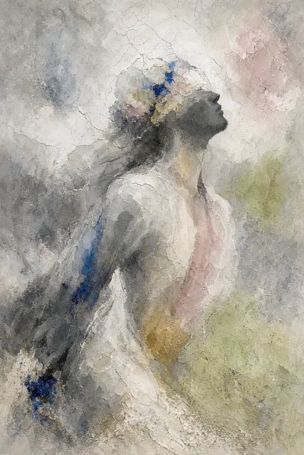 Subtle Abstract Textured Figure Painting