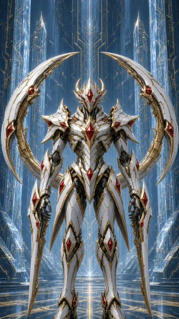 Futuristic Architecture image example: Futuristic Humanoid Mecha Concept Art