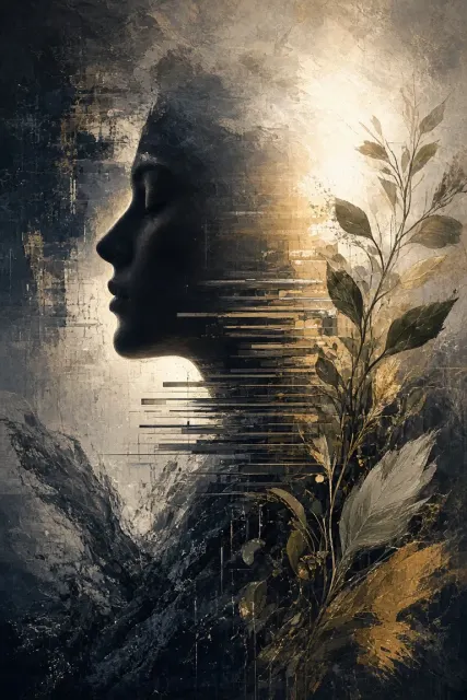 Abstract Nature Light and Shadow Editorial Art