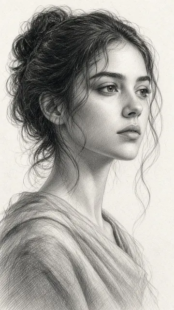 Pencil Sketch image example: Hyperrealistic Monochrome Graphite Sketch