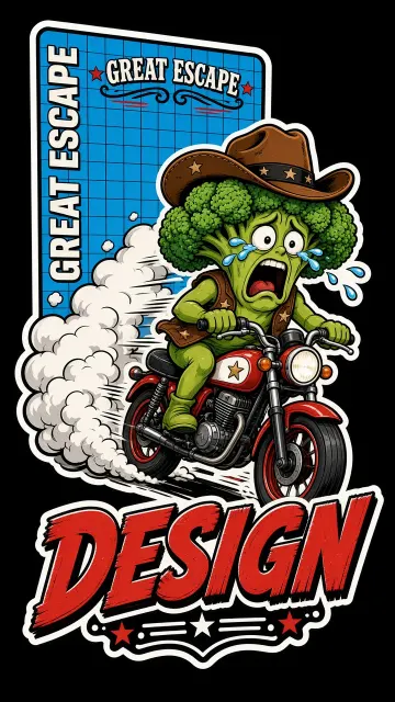 Cartoon Mascot image example: Retro American Vector Broccoli Character Illustration