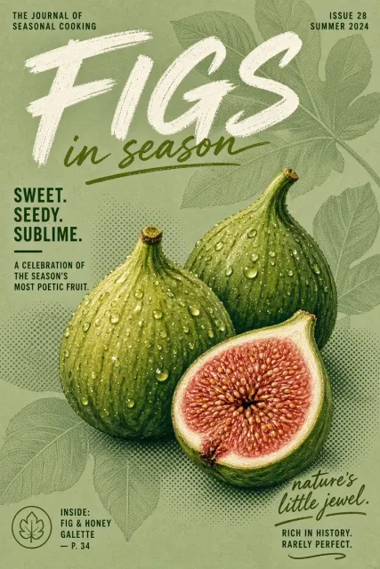 Editorial image example: Screenprint Fig Culinary Magazine Cover